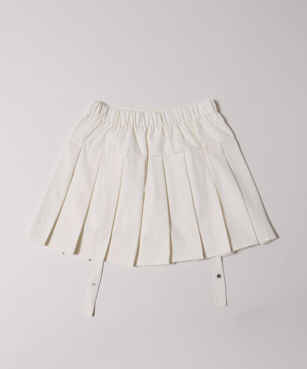 スタッズデザインプリーツスカート