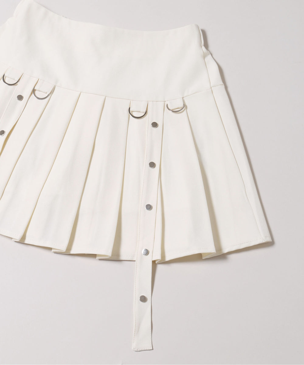 スタッズデザインプリーツスカート