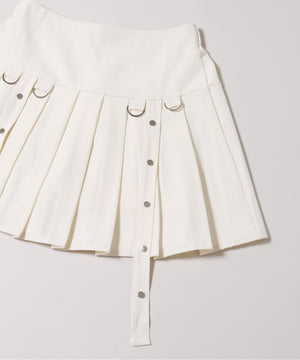 スタッズデザインプリーツスカート