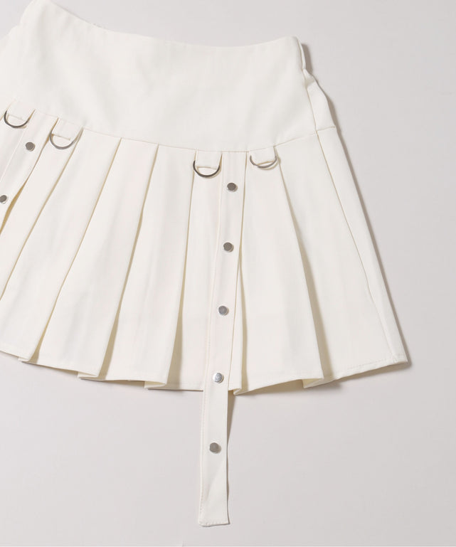 スタッズデザインプリーツスカート