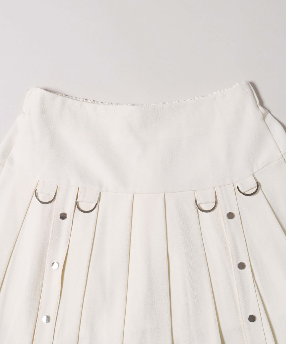 スタッズデザインプリーツスカート
