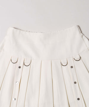 スタッズデザインプリーツスカート