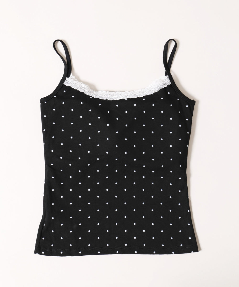 リボンポイントドットキャミソール