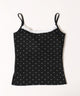 リボンポイントドットキャミソール