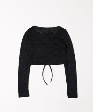 リボンレースカーディガン