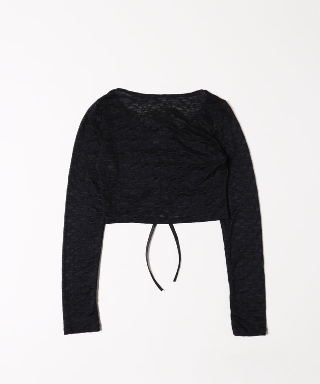 リボンレースカーディガン