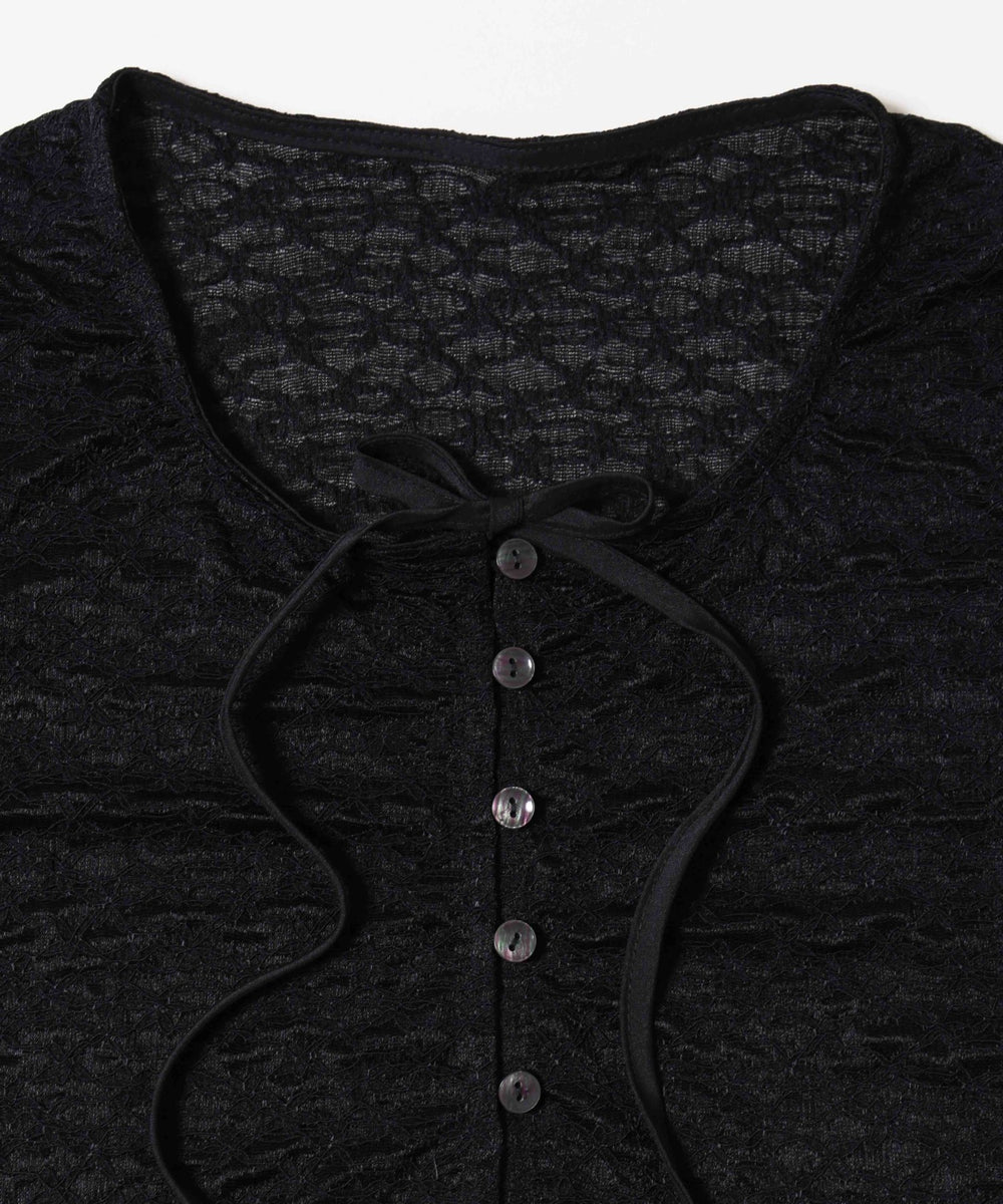 リボンレースカーディガン