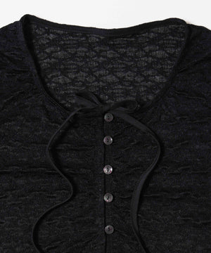 リボンレースカーディガン