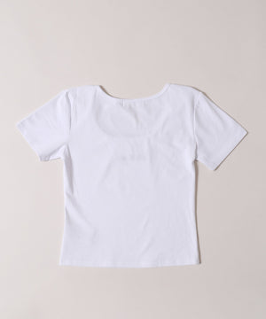 レースネックTシャツ