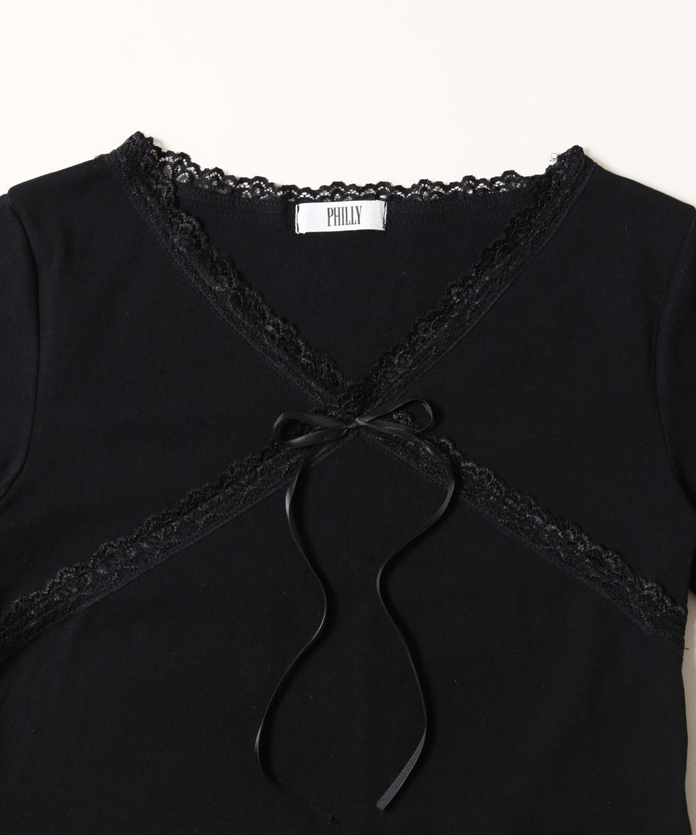 クロスリボンTシャツ