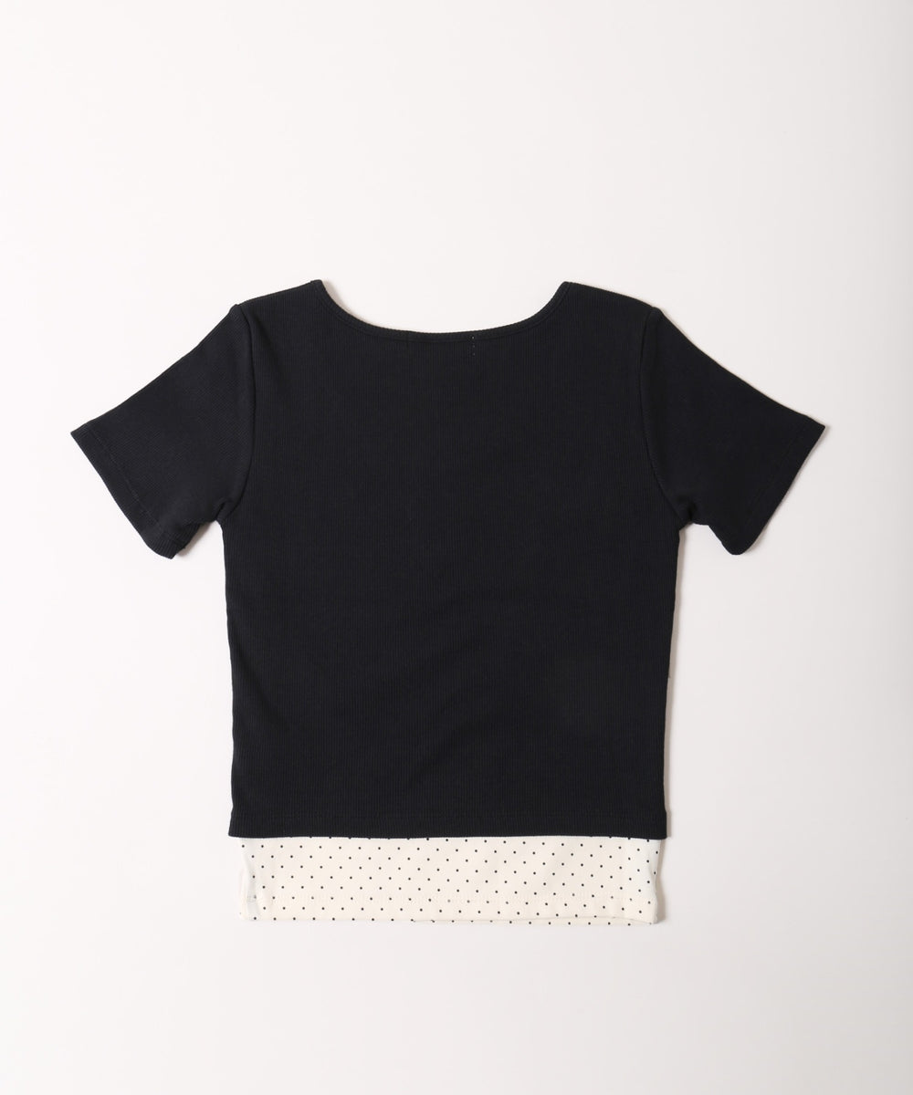 フェイクレイヤードTシャツ