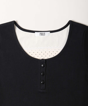 フェイクレイヤードTシャツ