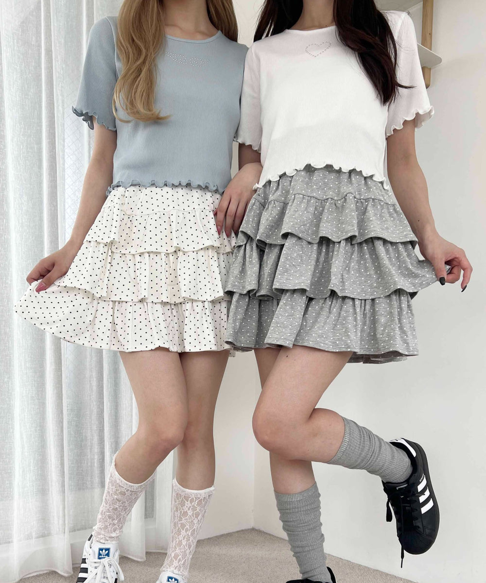 スタッズリブメロウトップス