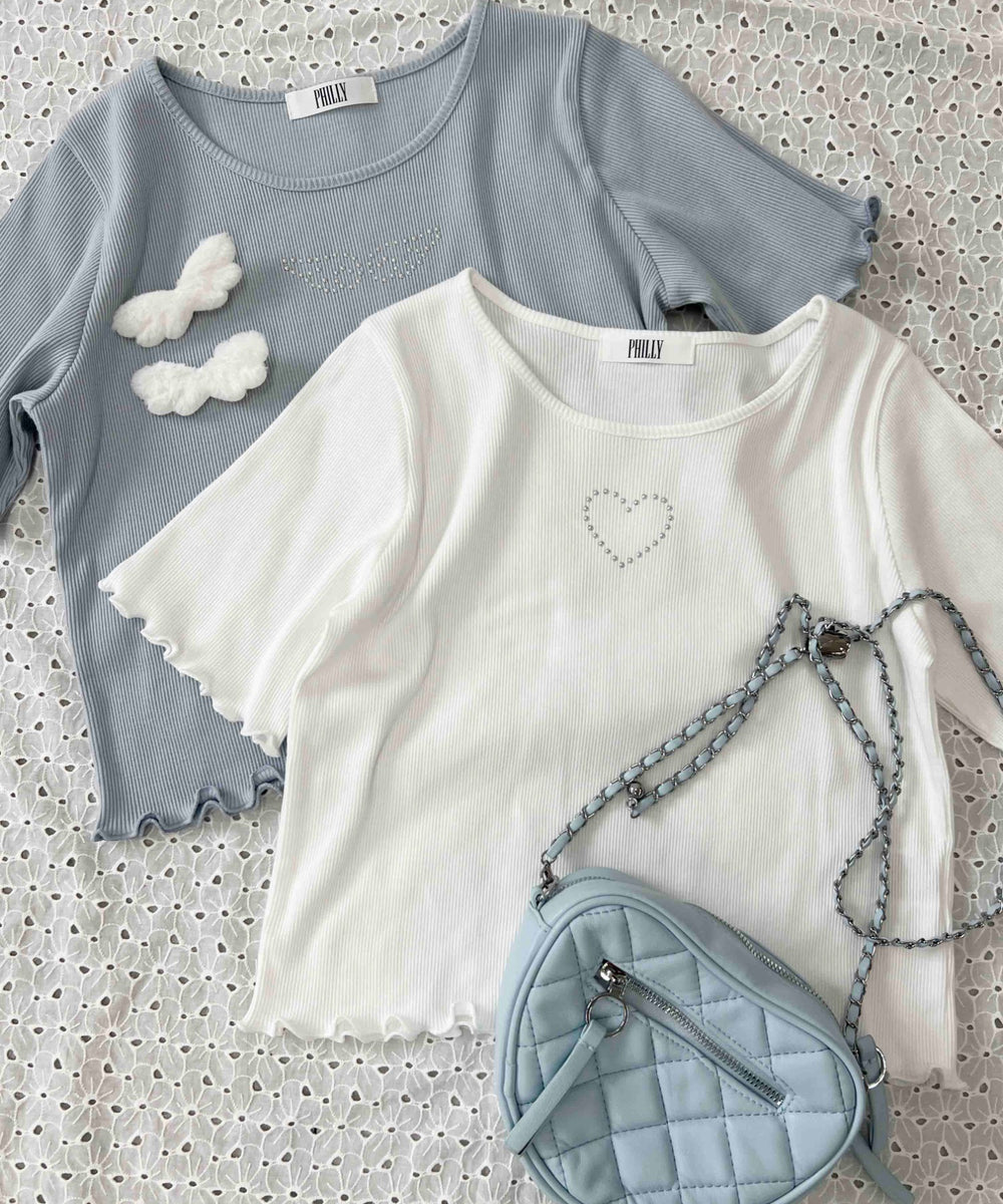 スタッズリブメロウトップス