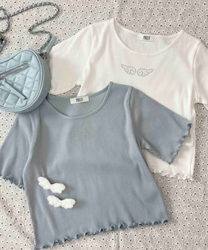 スタッズリブメロウトップス