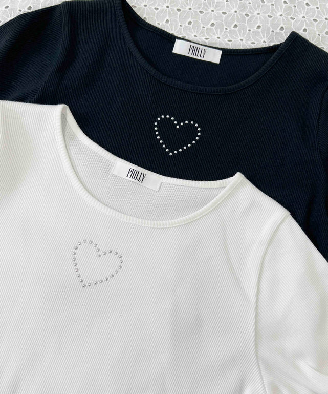 スタッズリブメロウトップス