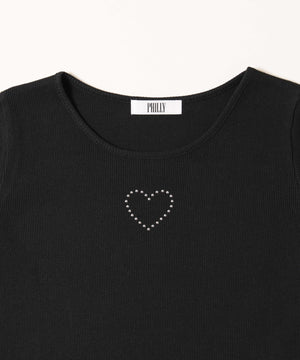 スタッズリブメロウトップス