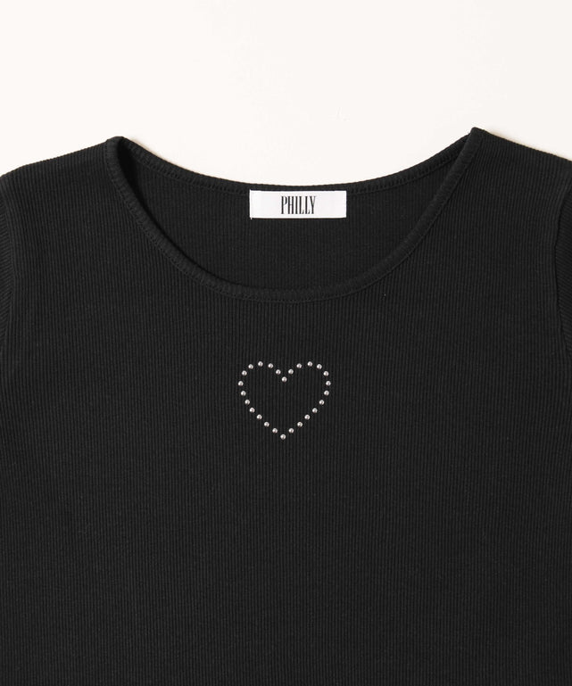 スタッズリブメロウトップス