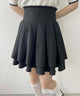 フリルウエストフレアスカート/ブラック モデル：160㎝ F着用