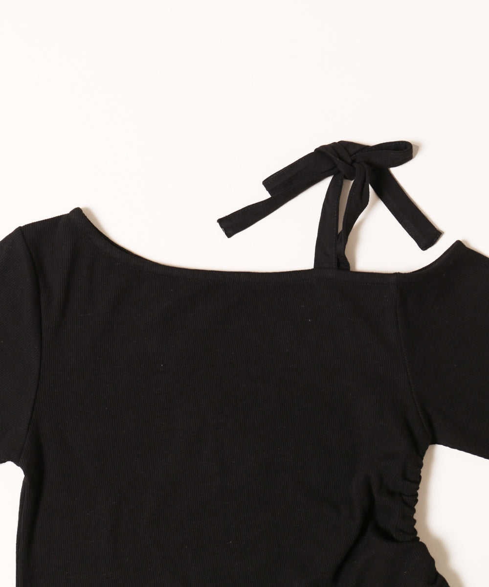 レースヘムワンショルトップス