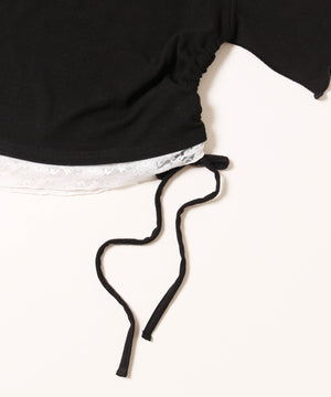 レースヘムワンショルトップス