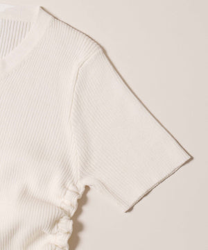 サイドドロスト半袖カーディガン