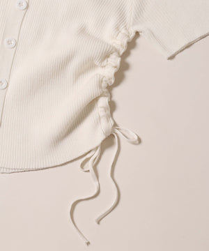 サイドドロスト半袖カーディガン