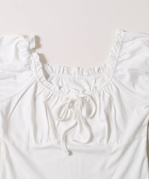 ミニパフスリーブリボンTシャツ