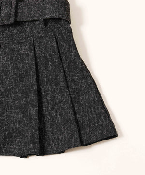 ベルト付きサマーツイードスカート