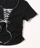 リボンレースアップTシャツ