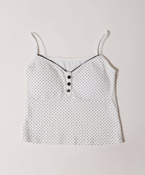 ボタンデザインドットキャミソール