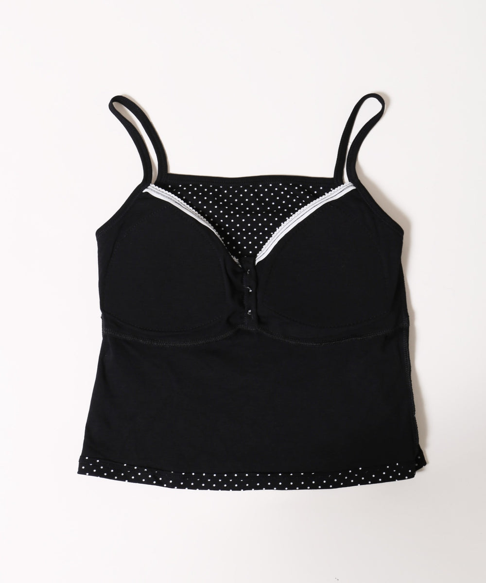 ボタンデザインドットキャミソール