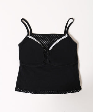 ボタンデザインドットキャミソール