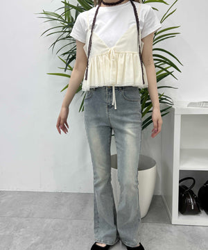 ホワイトアイボリー モデル：160㎝ F着用