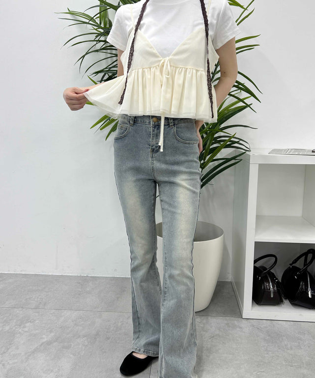 ホワイトアイボリー モデル：160㎝ F着用