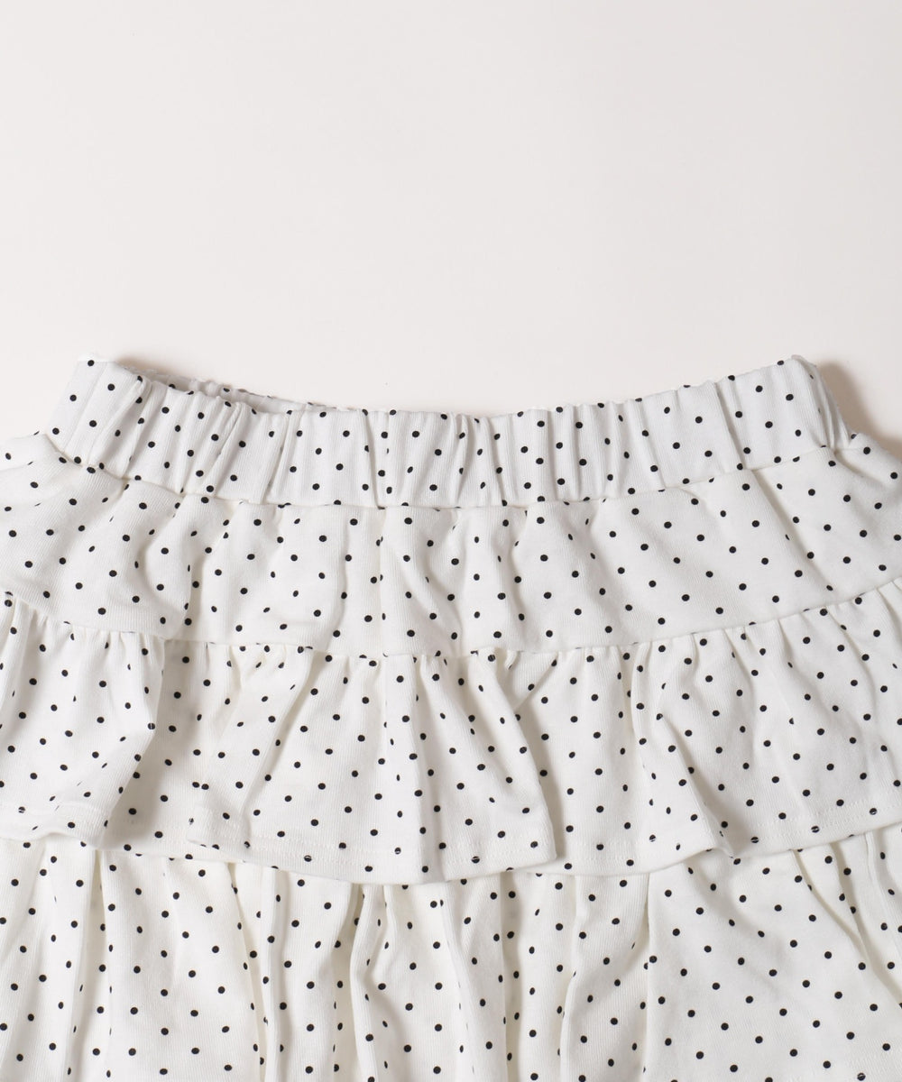 ドットティアードスカート