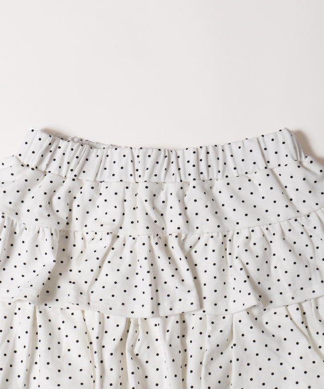 ドットティアードスカート