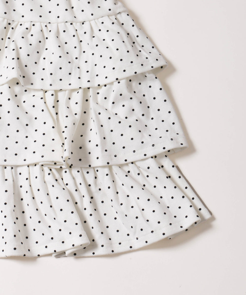 ドットティアードスカート
