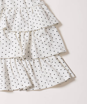 ドットティアードスカート