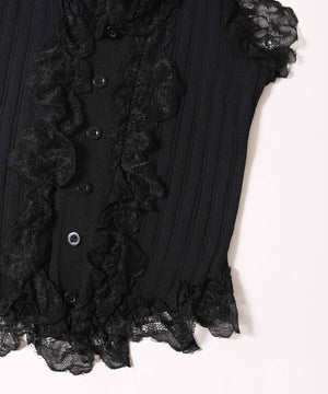 フリルレースタンクトップ