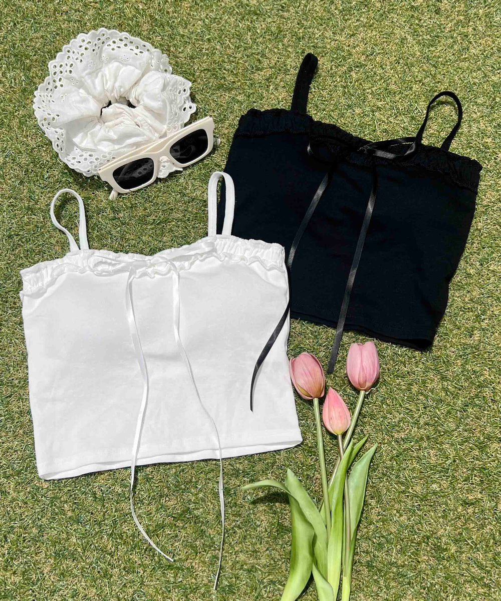 フリルパイピングキャミソール