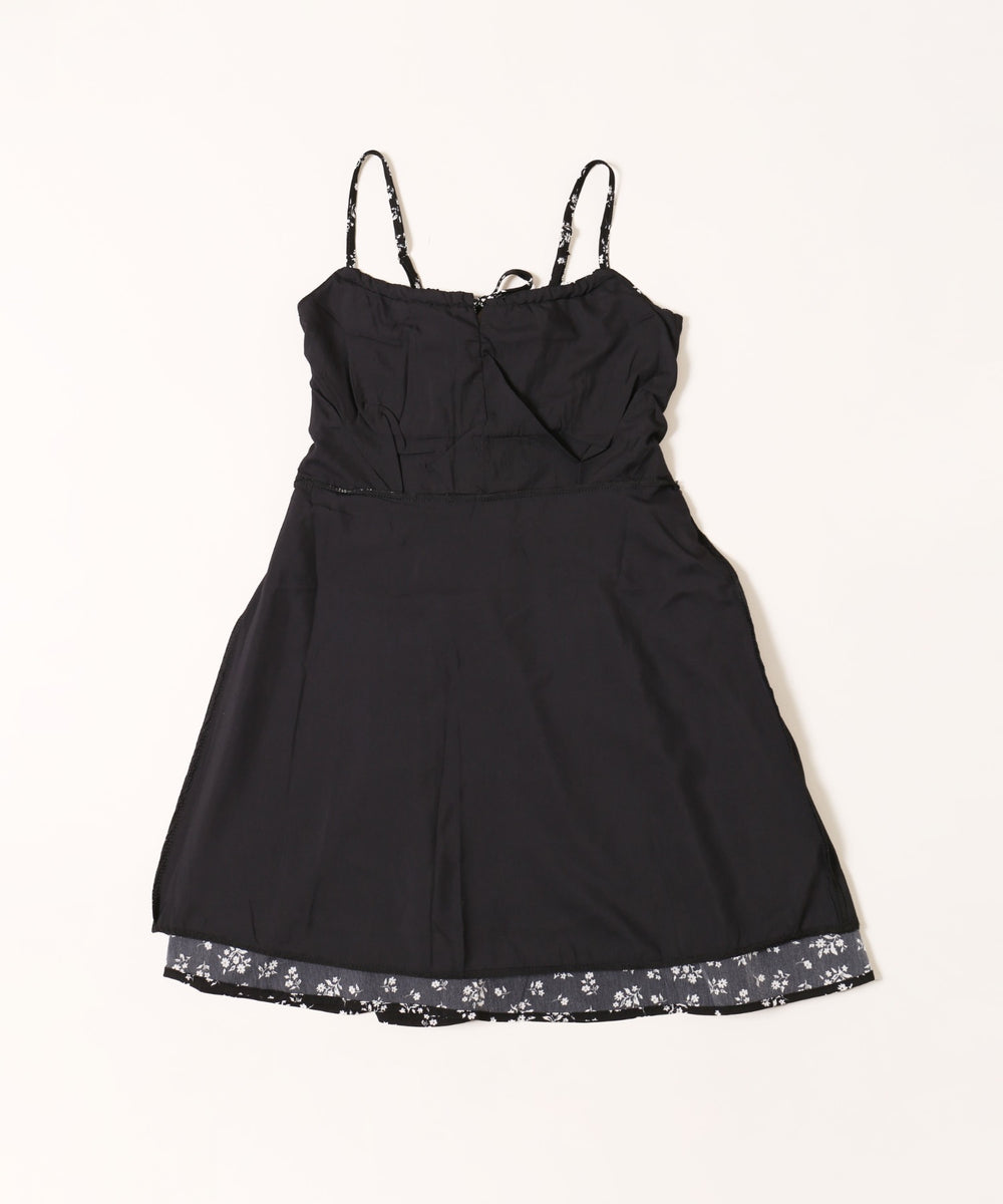 フロントリボンフラワーキャミワンピース