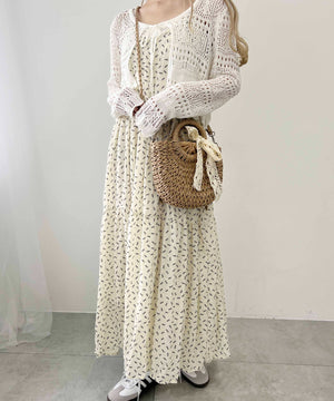 レースリボンメッシュバッグ