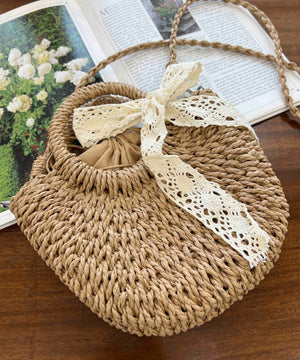 レースリボンメッシュバッグ