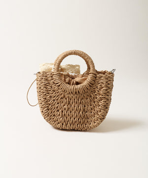 レースリボンメッシュバッグ