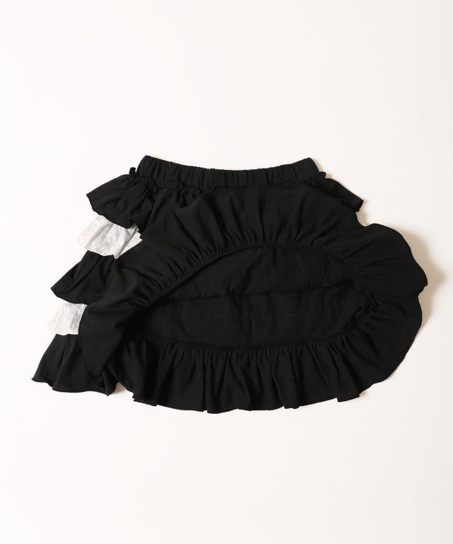 カットレースメロウティアードミニスカート