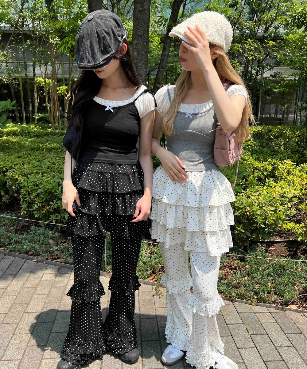 リボンキャミドッキングTシャツ