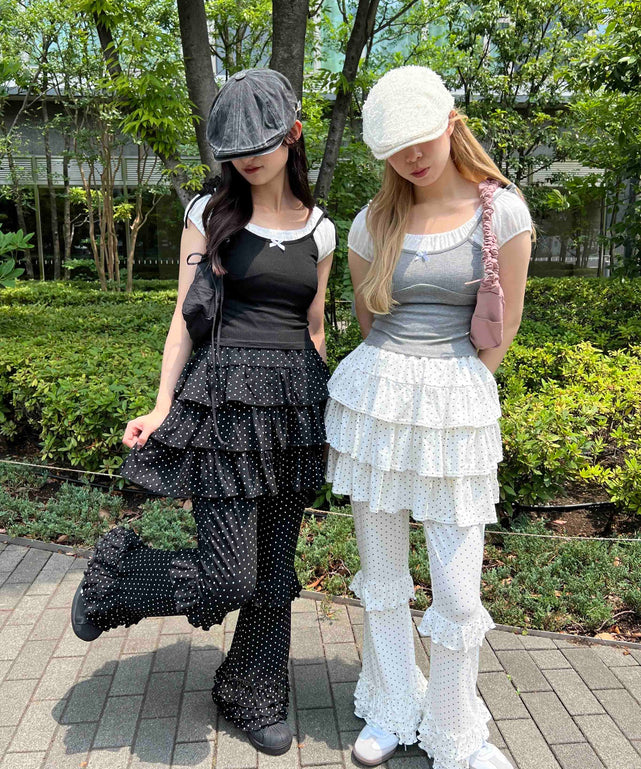 リボンキャミドッキングTシャツ