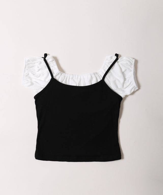 リボンキャミドッキングTシャツ