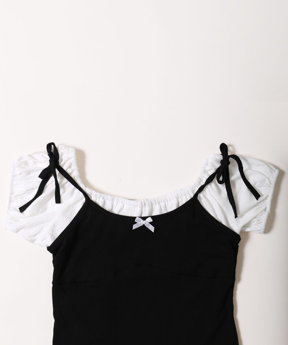 リボンキャミドッキングTシャツ